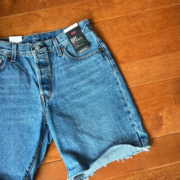 Levi's 501 90's Shorts Women's High Rise Easy Through Hips Button Fly - Picture 7 of 9